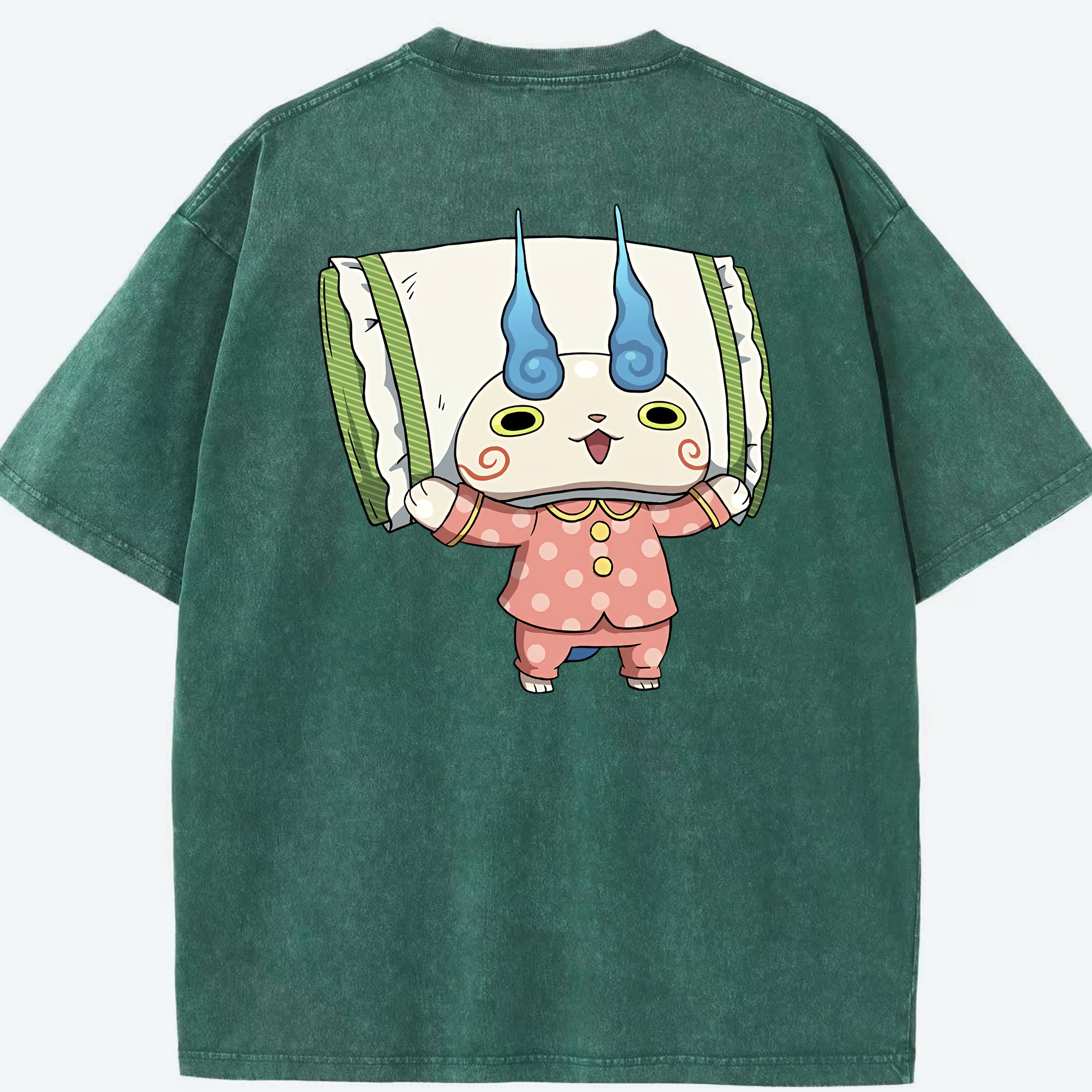 （画像用） 妖怪ウォッチ Yo-kai Watch 綿100% ヴィンテージ風 半袖Tシャツ（背面プリント）